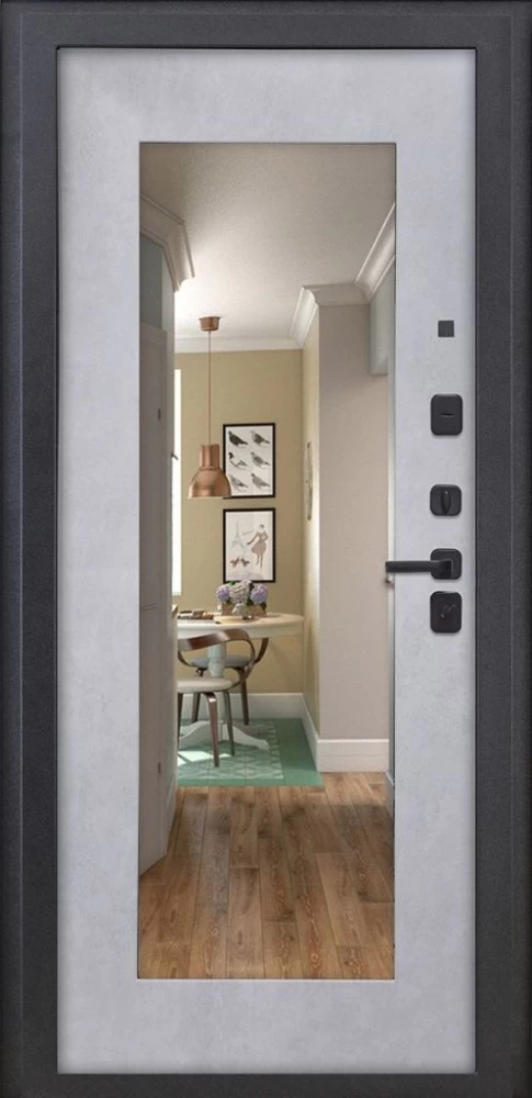 Входная дверь ДвериПРО Берген ФЛЗ-603 Бетон снежный DPRO195645 внутренняя сторона