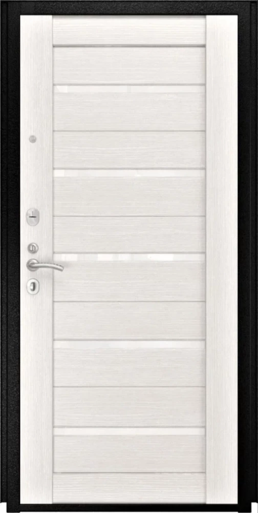 Входная дверь ДвериПРО Д-68 СБ-1 (лак. белое, 16мм, беленый дуб) DPRO196032 внутренняя сторона