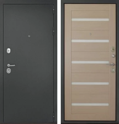 Дверь Рубикон Царга Серебро Капучино