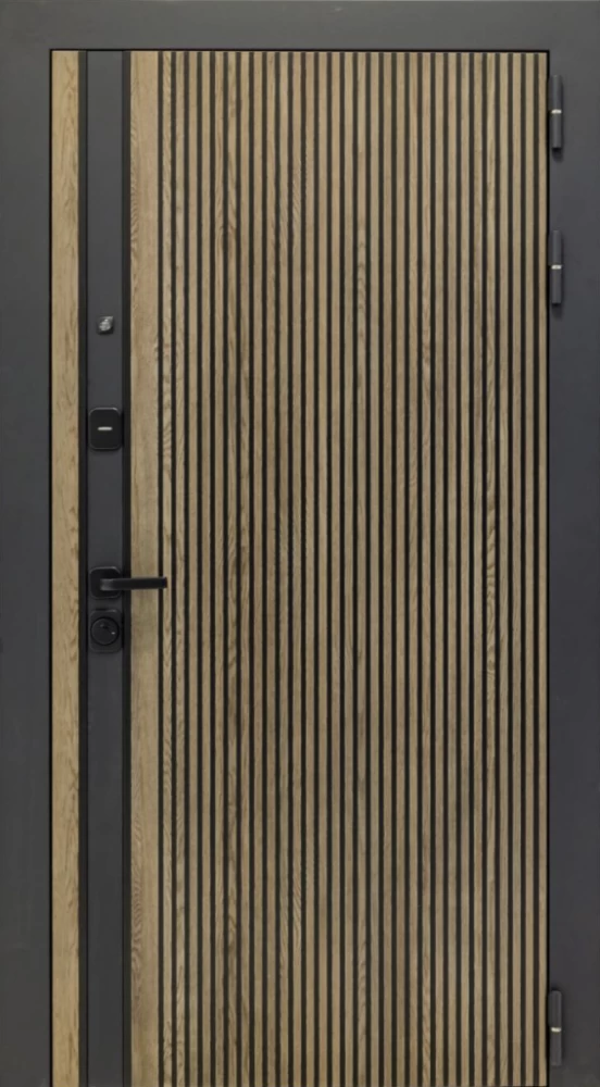 Входная дверь ДвериПРО Rosna Без фрезеровки Дуб арктик горизонт DPRO196716 внешняя сторона