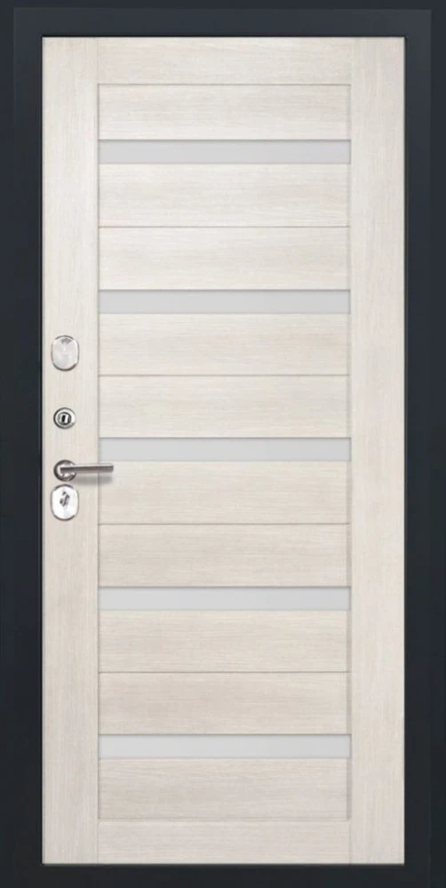 Входная дверь ДвериПРО Модель L-46 СБ-1 (ст. белое, 16мм, беленый дуб) DPRO198285 внутренняя сторона