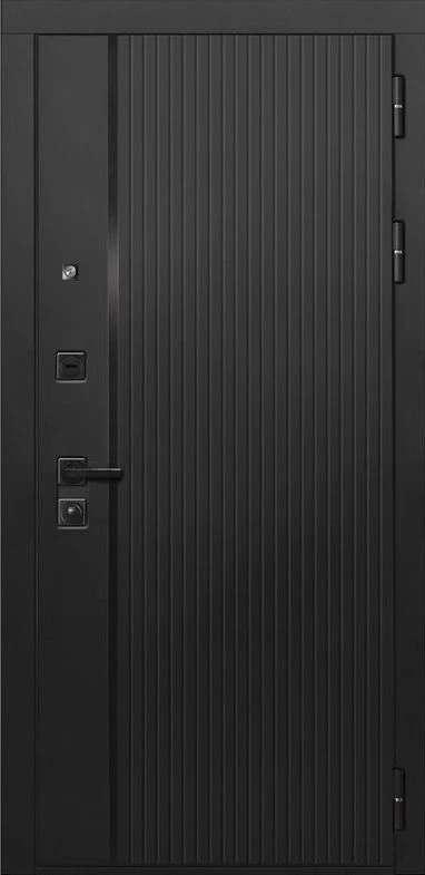 Входная дверь ДвериПРО L-45 Алиса (16мм, ПВХ софт грей, зеркало) DPRO195329 внешняя сторона