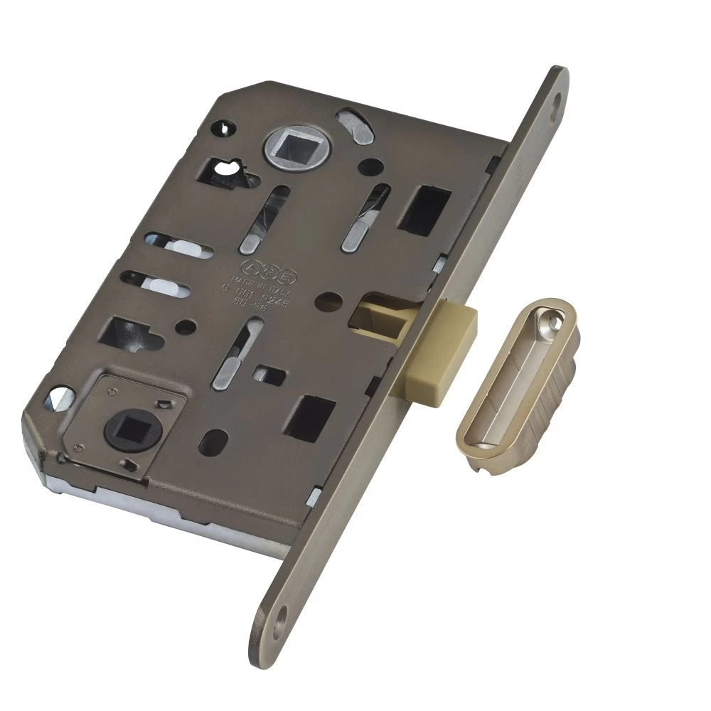 Фото B06102.50.12.640 Защелка врезная WC (ант. бронза) MEDIANA POLARIS с отв. пл. (скин)